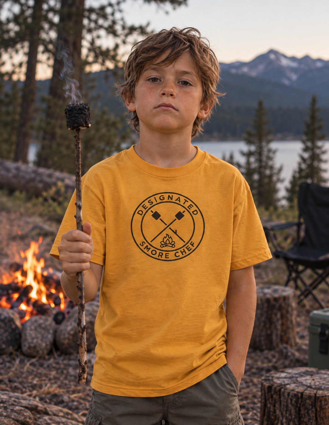 Designated S'more Chef Youth Unisex Tshirt