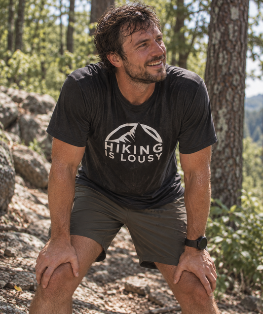 Hiking is Lousy Unisex Performance Tshirt