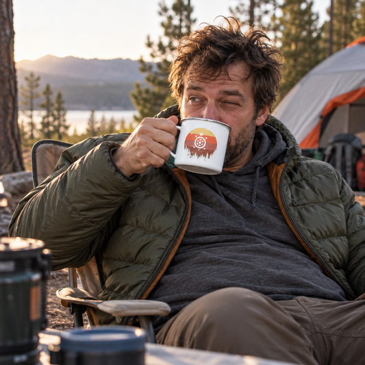 Lousy Turtle Sunset Enamel Mug | Lousy Outdoors